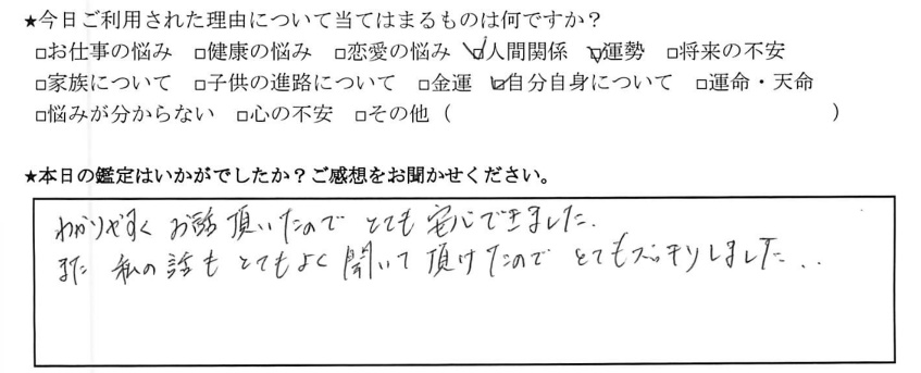 下北沢占いサロンTAO感想、人間関係、運勢、自分自身について