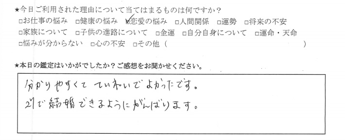 下北沢占いサロンTAO感想、恋愛の悩みについて